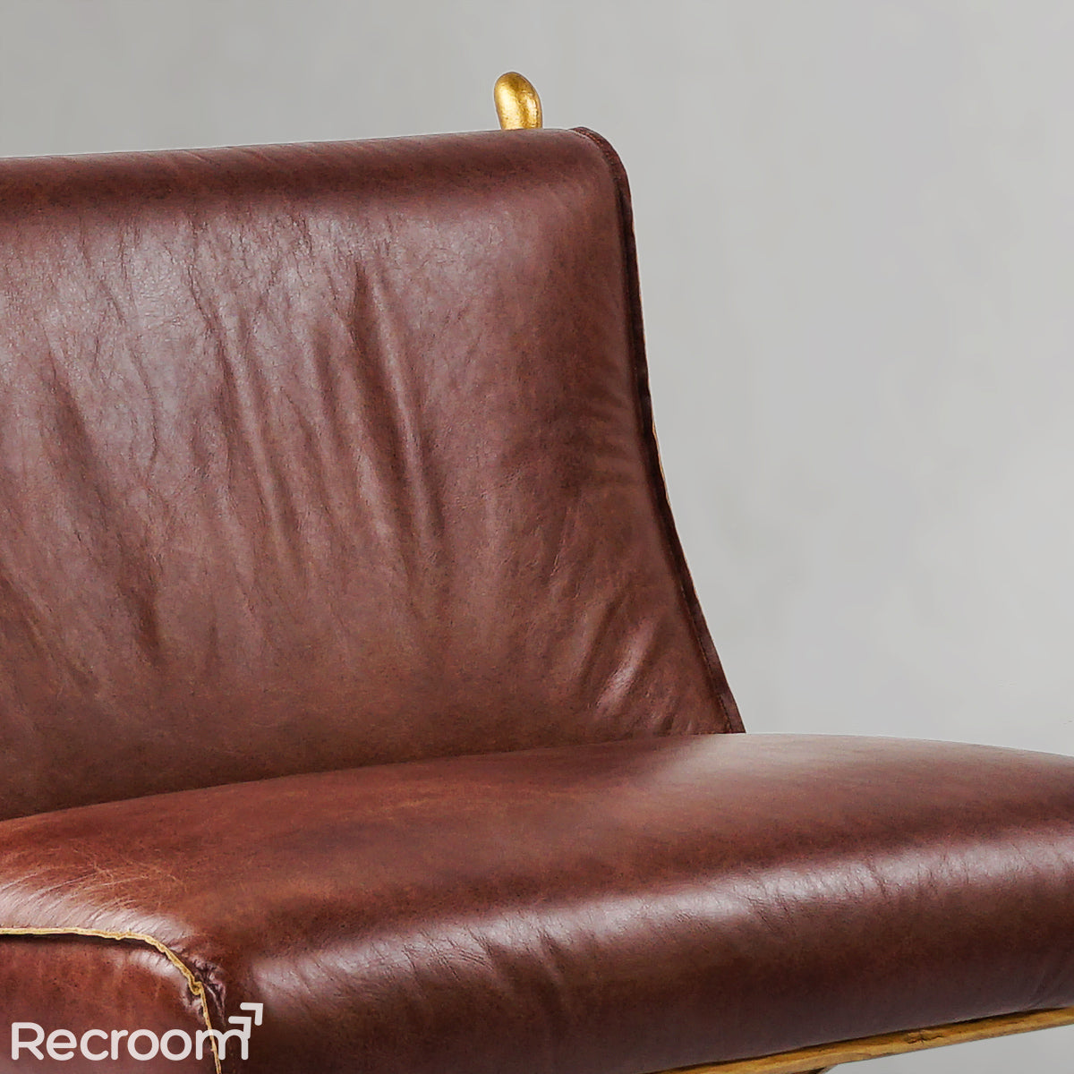 Thaddeo Vintage Leather Lounge Chair
