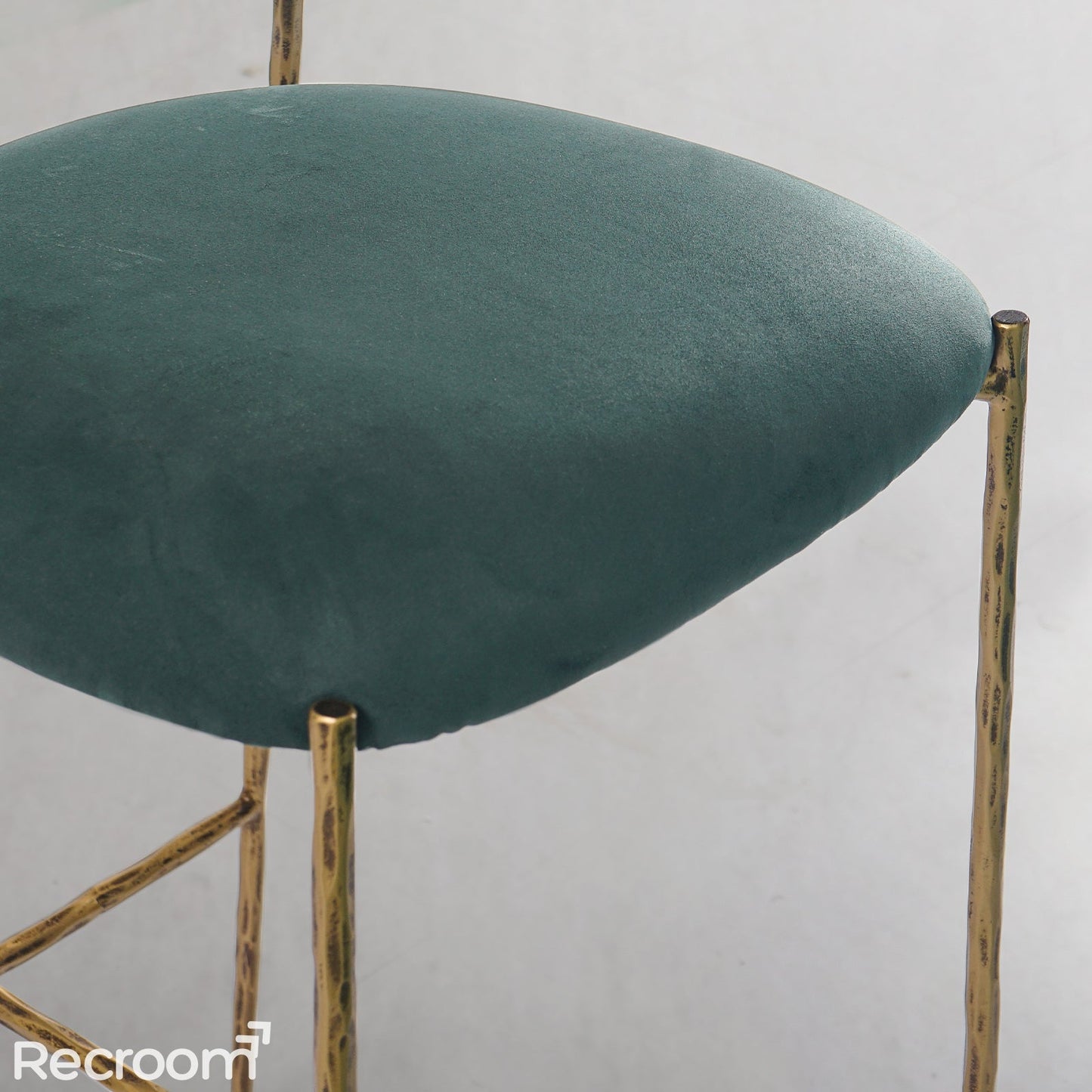 Thaddeo Green Fabric Bar Stool