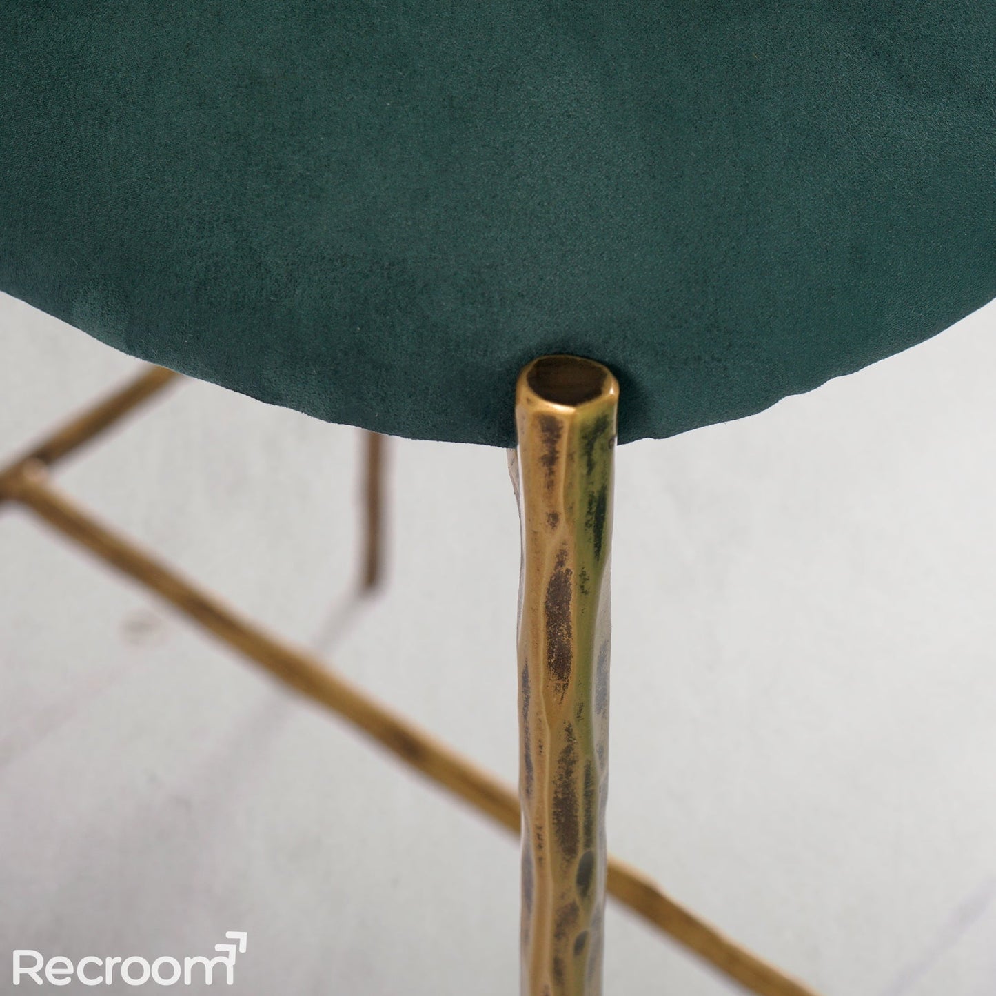 Thaddeo Green Fabric Bar Stool