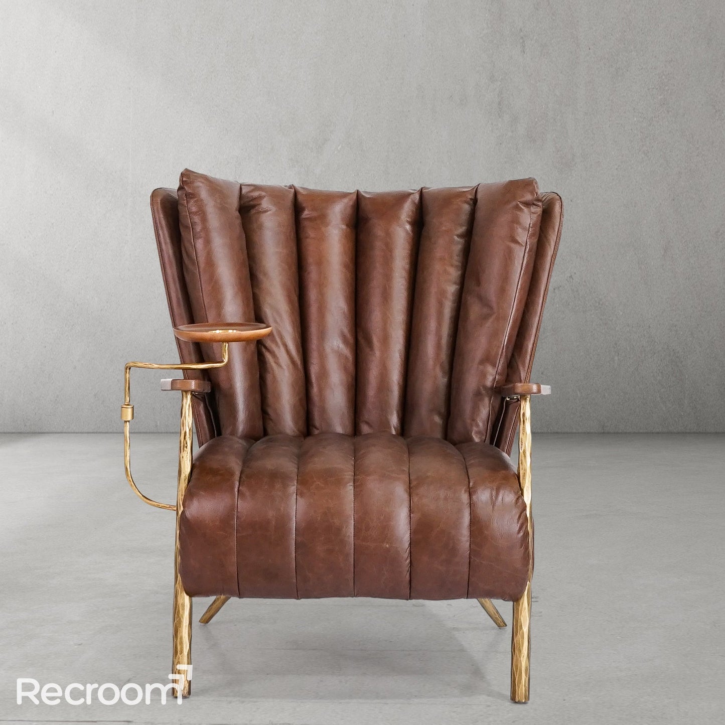 Thaddeo Vintage Leather Armchair Cigar Chair