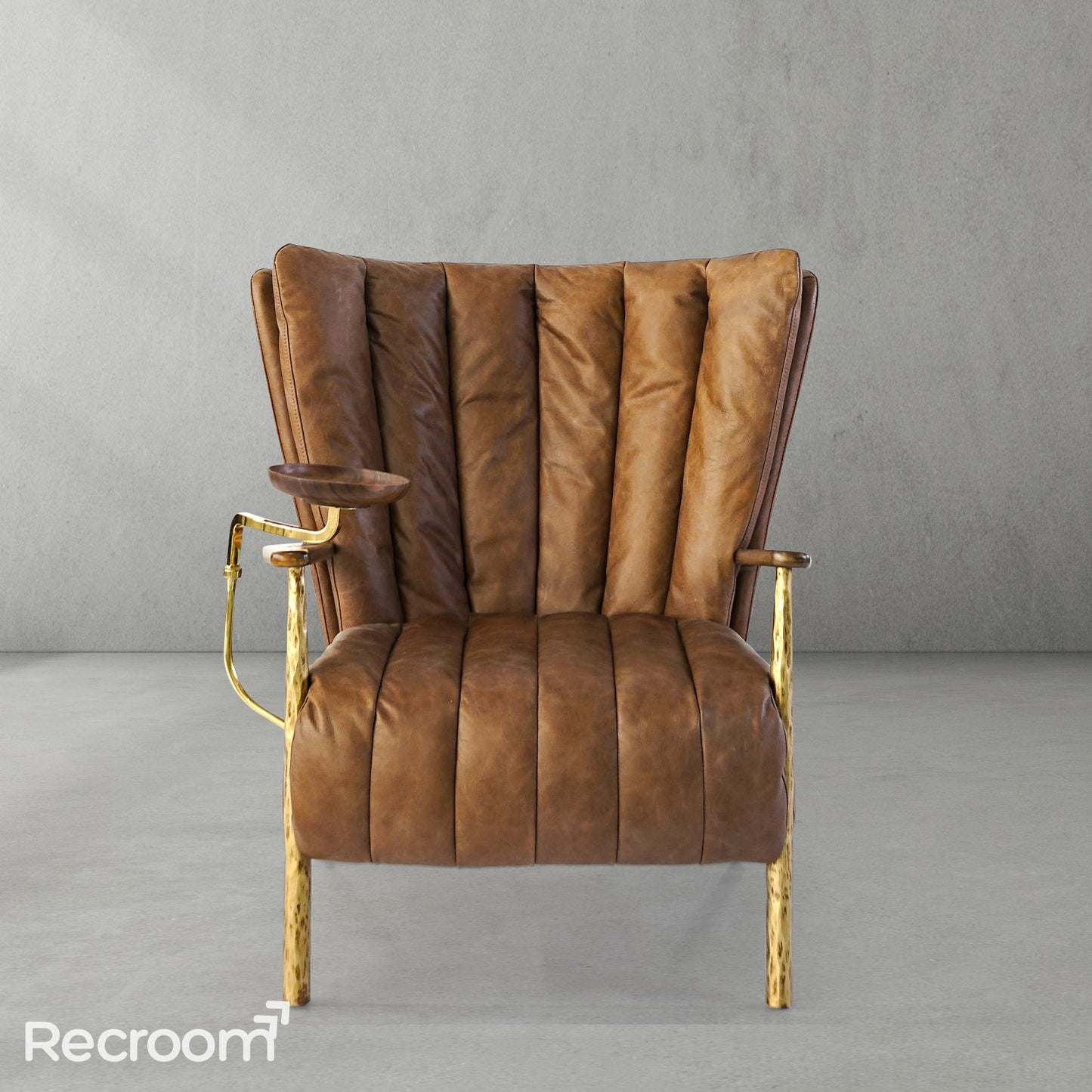 Thaddeo Vintage Leather Armchair Cigar Chair