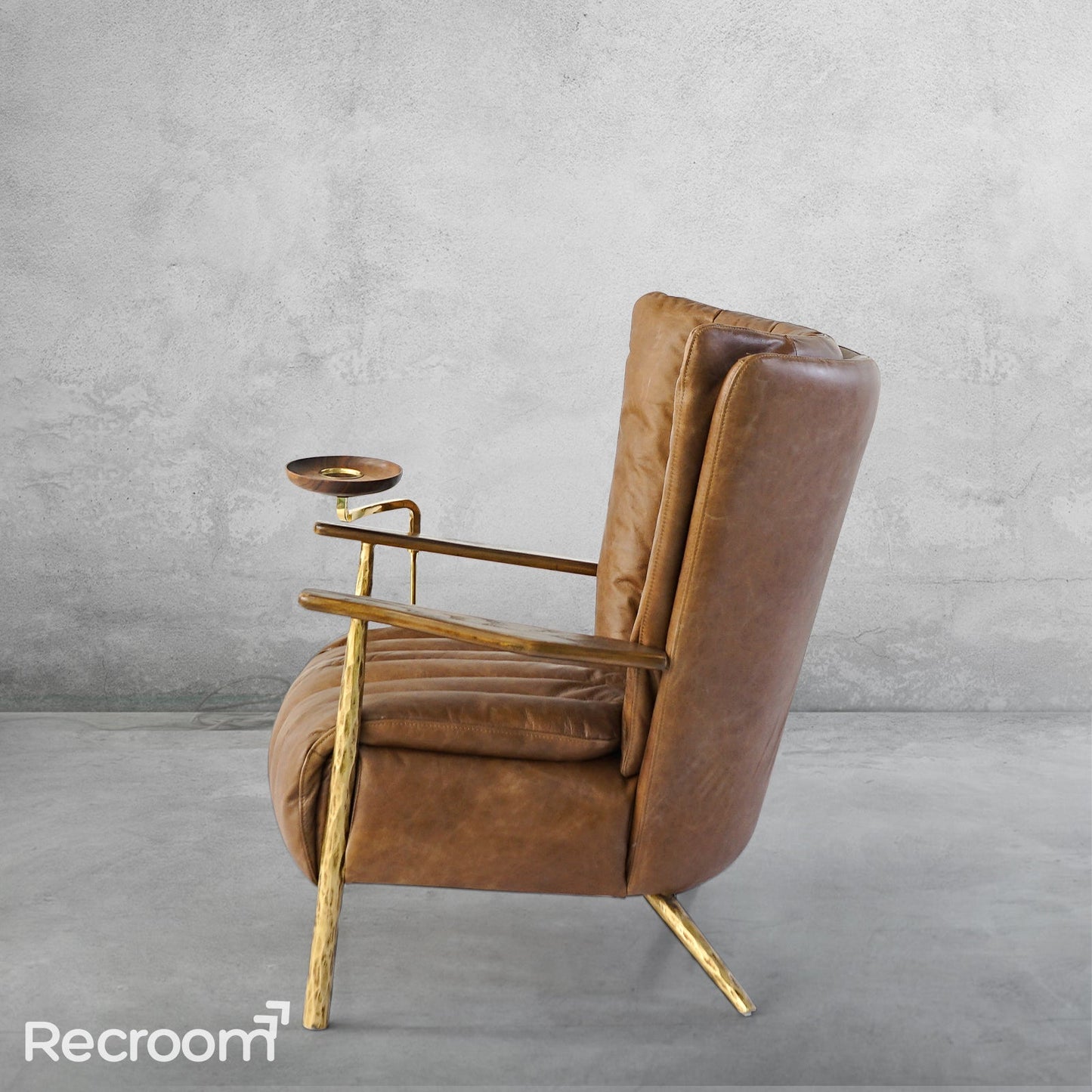 Thaddeo Vintage Leather Armchair Cigar Chair