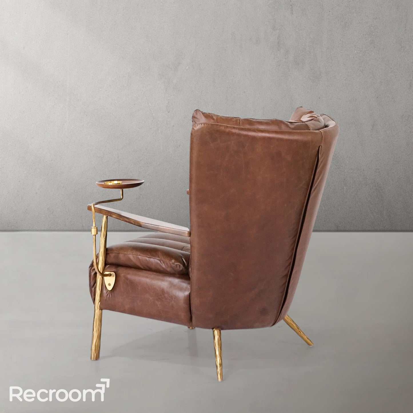 Thaddeo Vintage Leather Armchair Cigar Chair