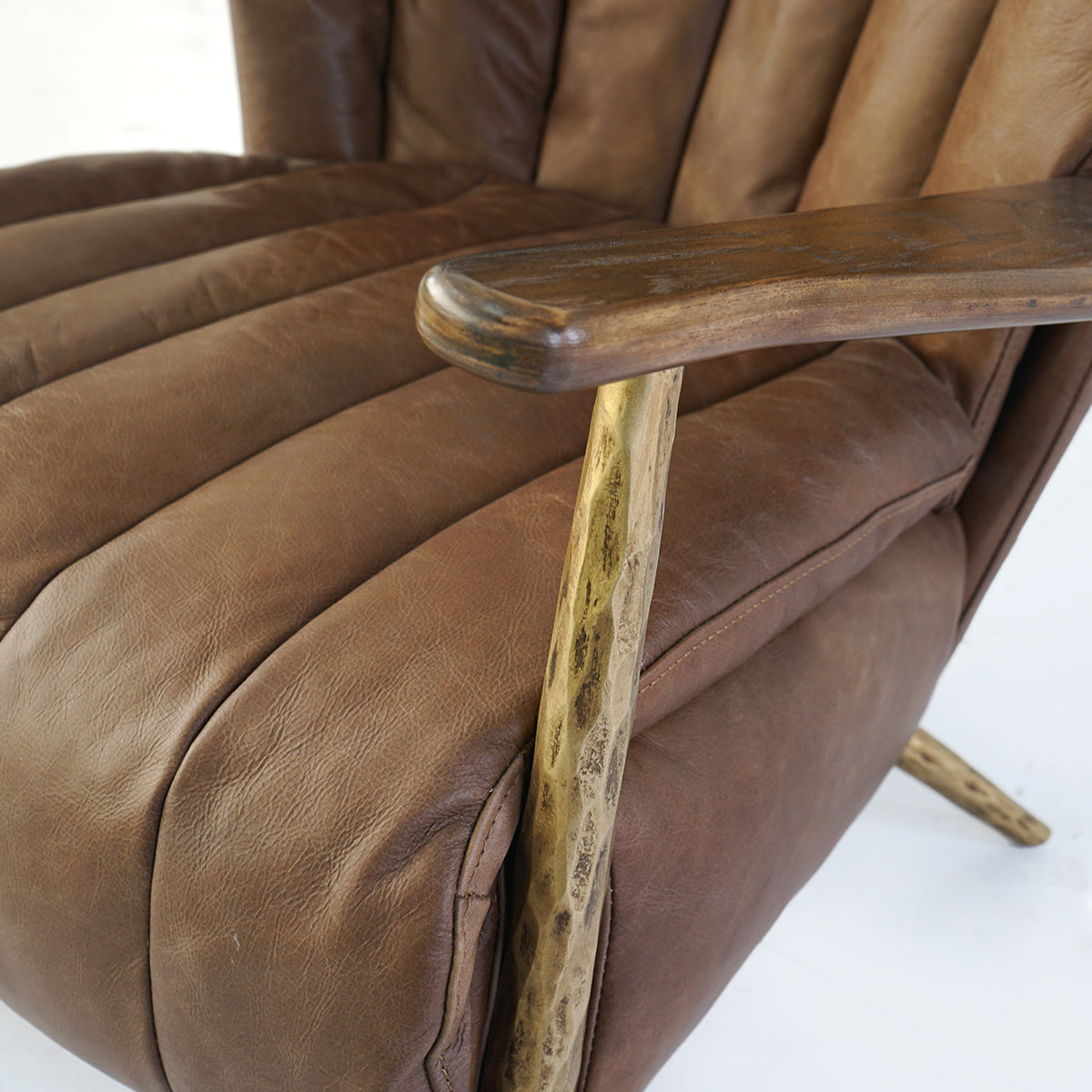 Thaddeo Vintage Leather Armchair Cigar Chair