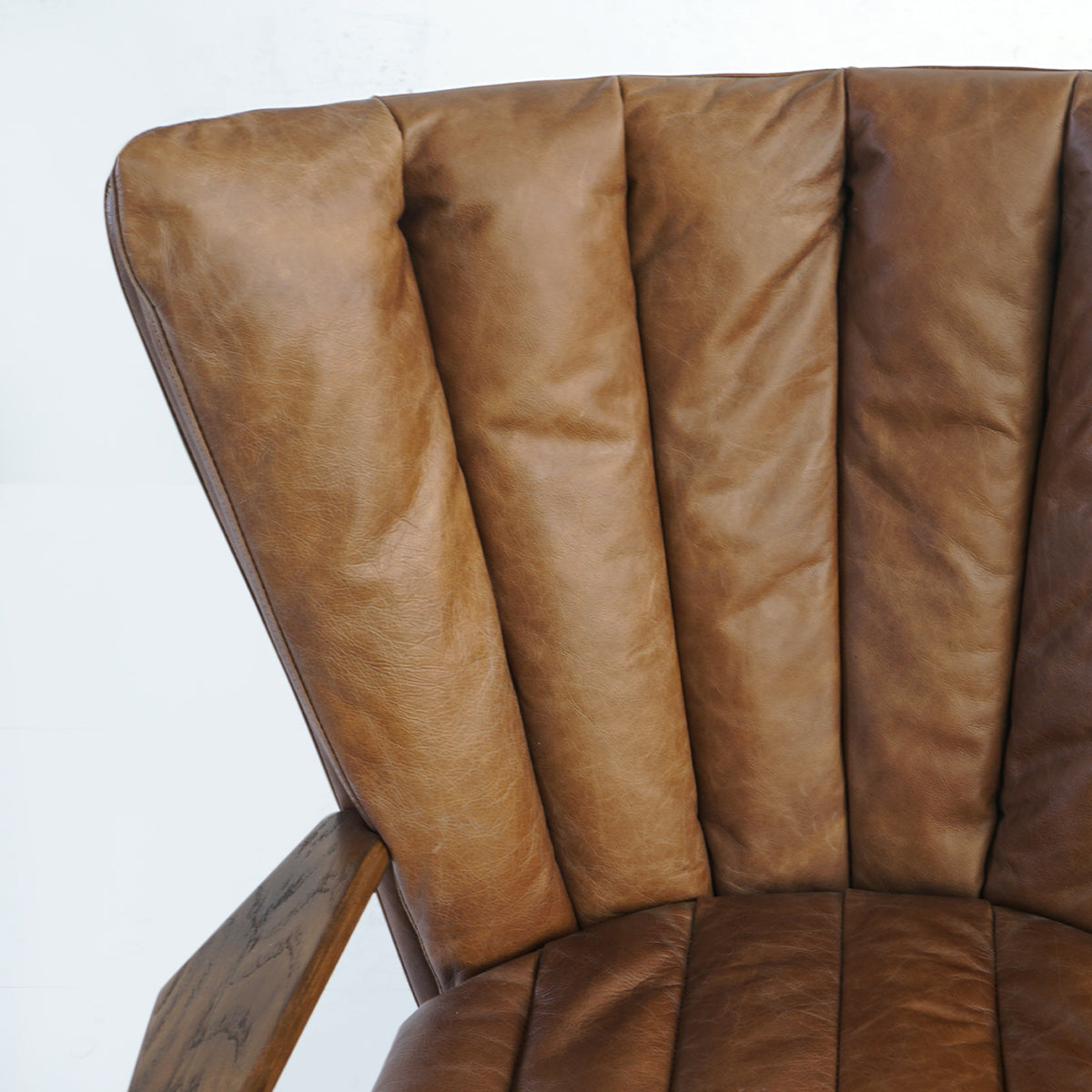 Thaddeo Vintage Leather Armchair Cigar Chair