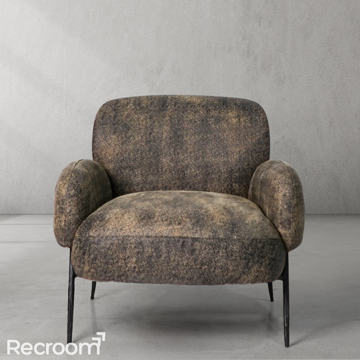 Thaddeo Vintage Pearl Grain Cowhide Lounge Chair