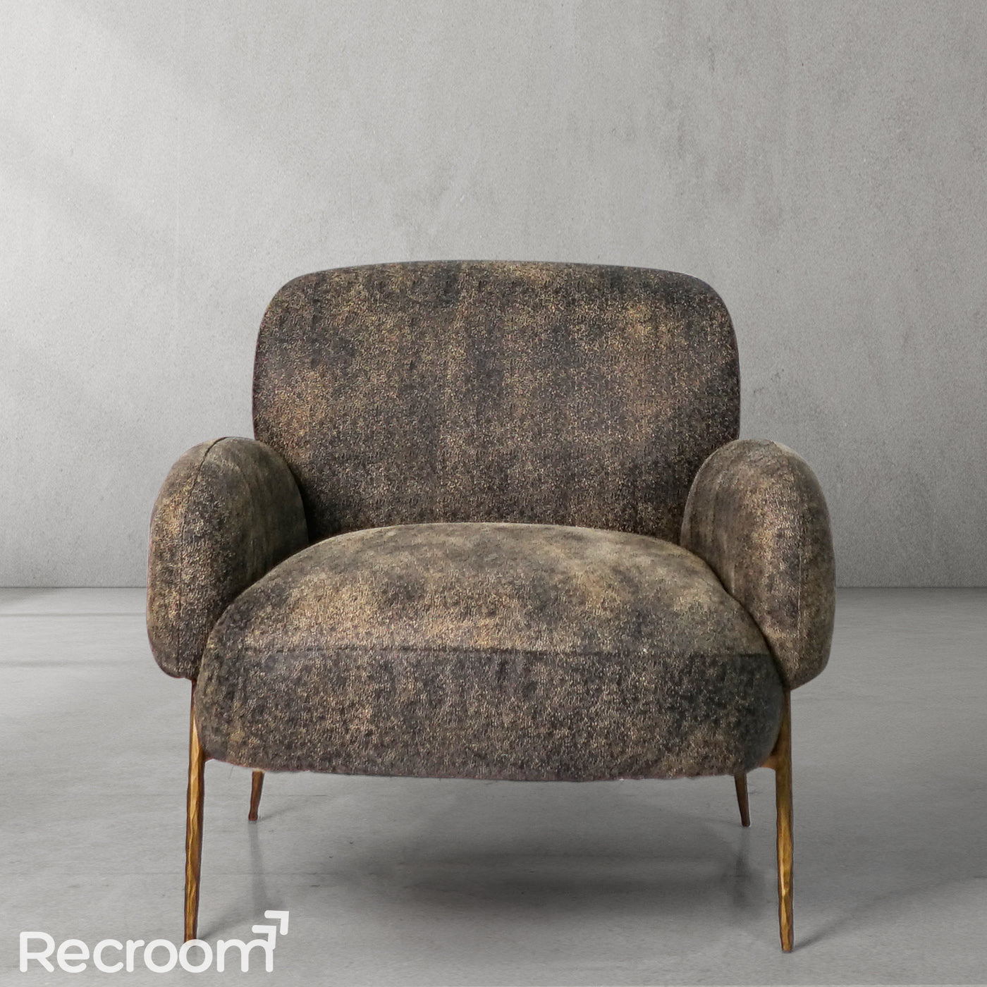 Thaddeo Vintage Pearl Grain Cowhide Lounge Chair