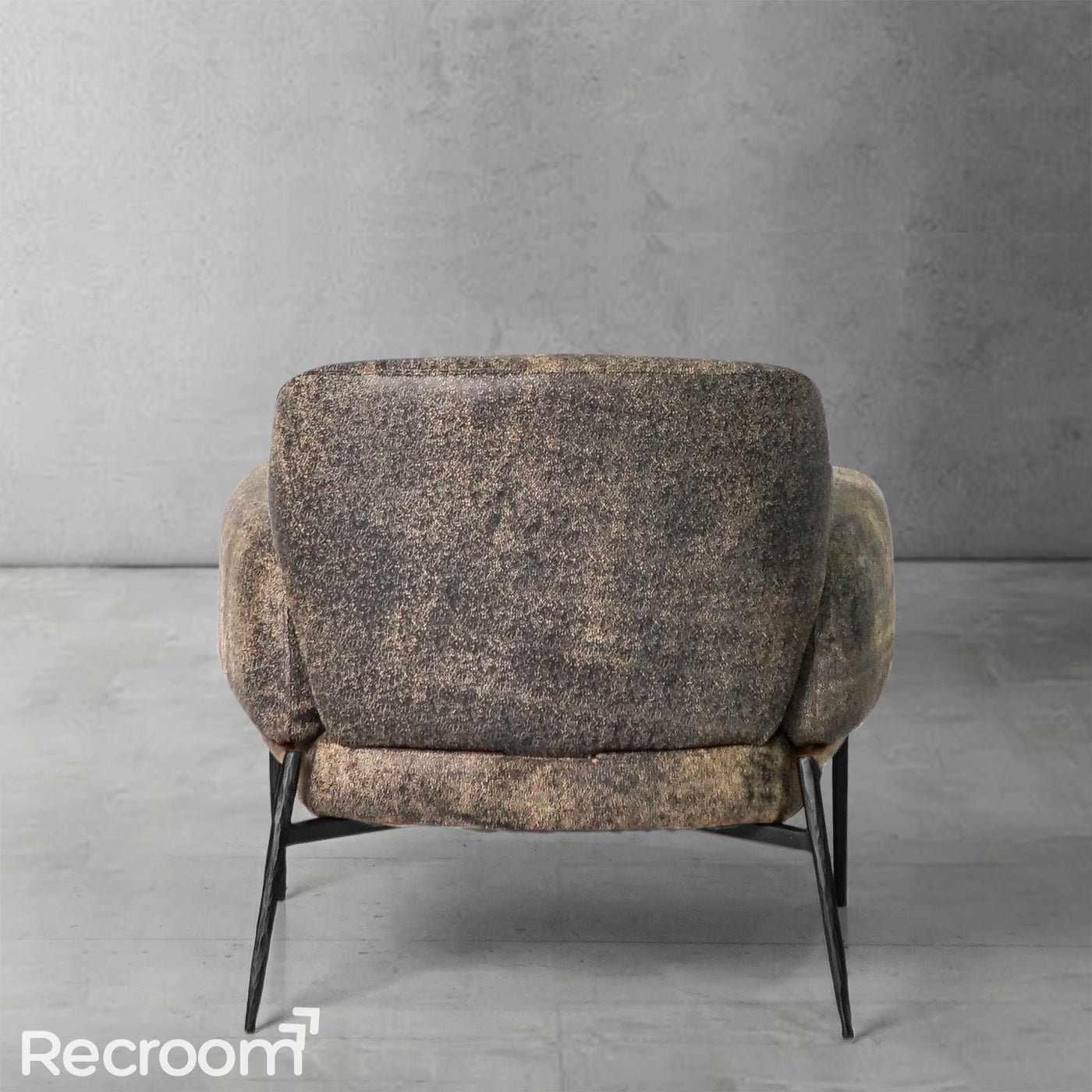 Thaddeo Vintage Pearl Grain Cowhide Lounge Chair