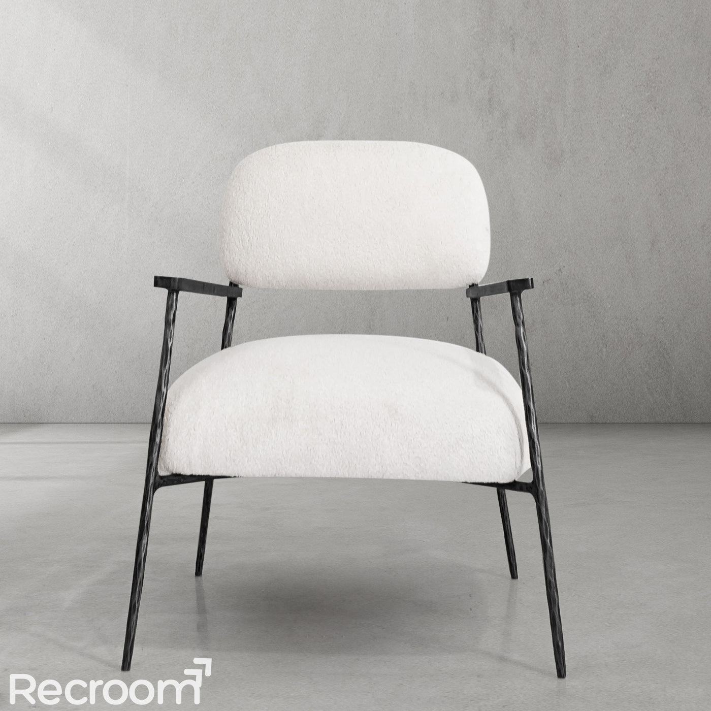 Thaddeo White Pure Wood Handrail Chair