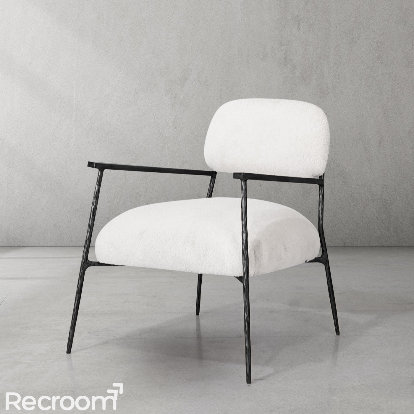 Thaddeo White Pure Wood Handrail Chair