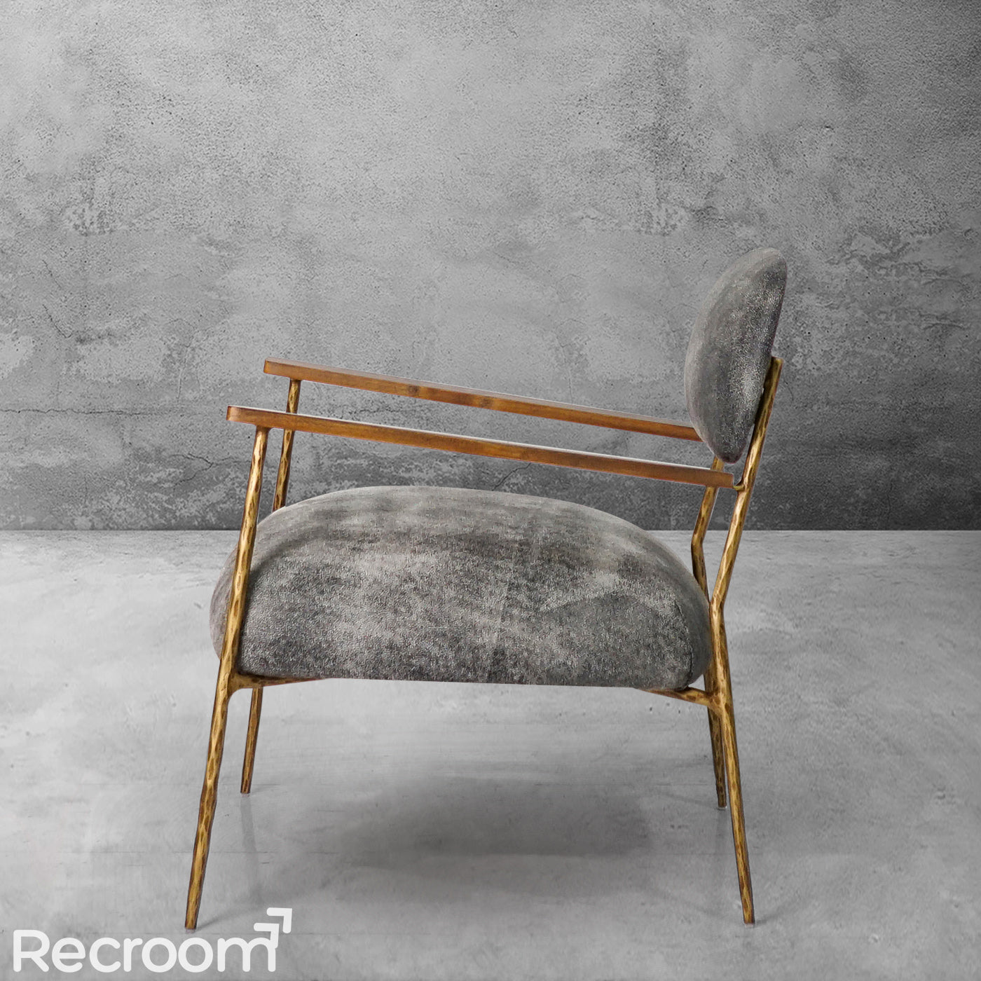 Thaddeo White Pure Wood Handrail Chair