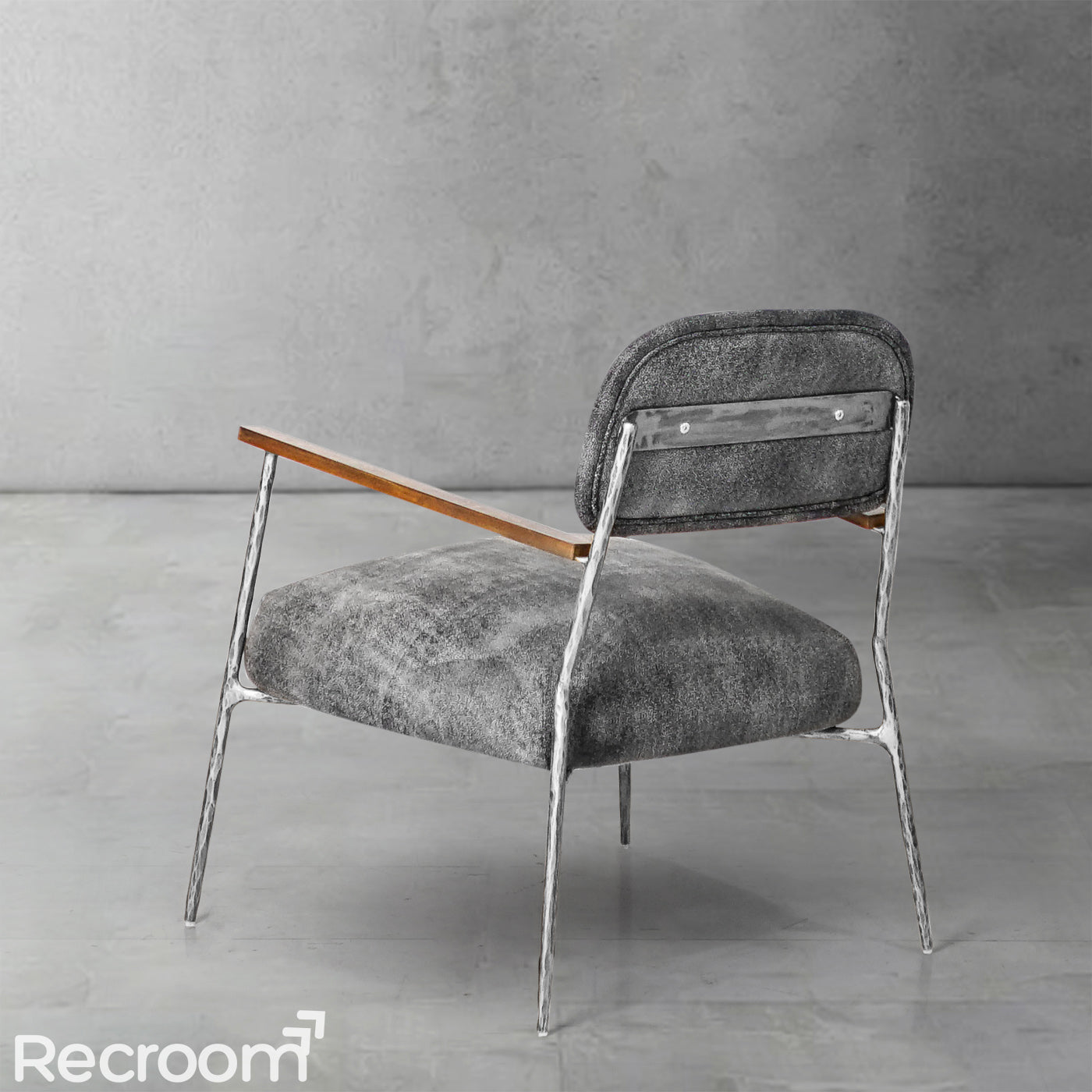 Thaddeo White Pure Wood Handrail Chair