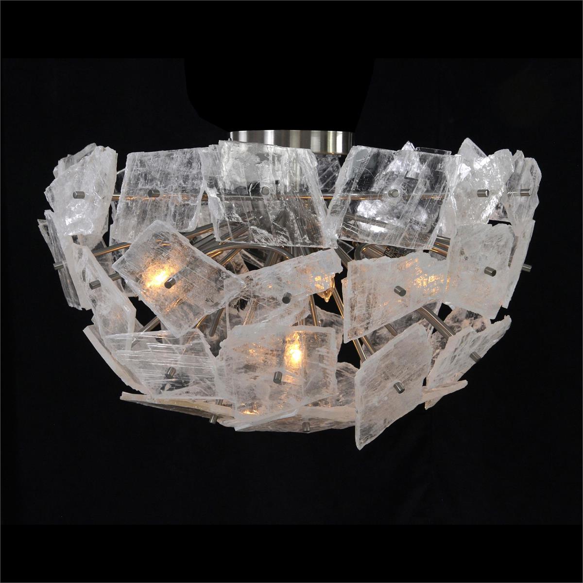 Selenite Pane Semi-Flush Mount 18"D