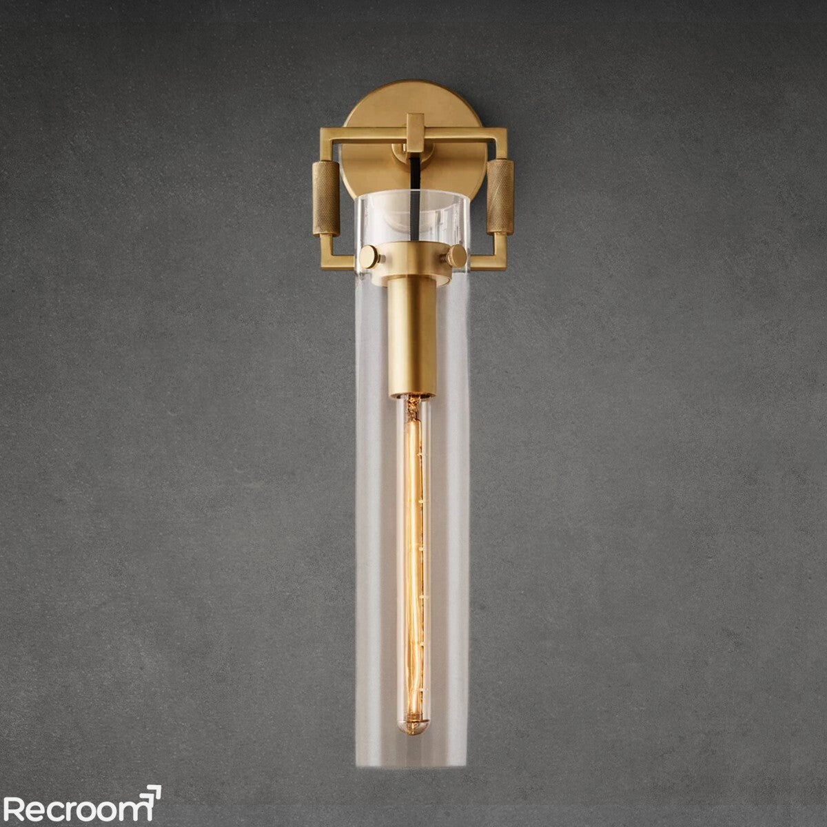 Machenist Glass Cylinder Sconce 16"