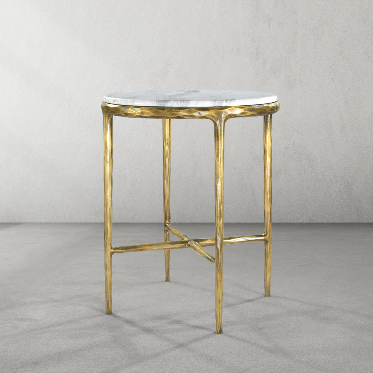 Thaddeo Marble Round Side Table