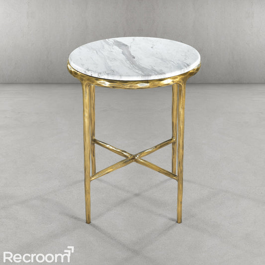 Thaddeo Marble Round Side Table