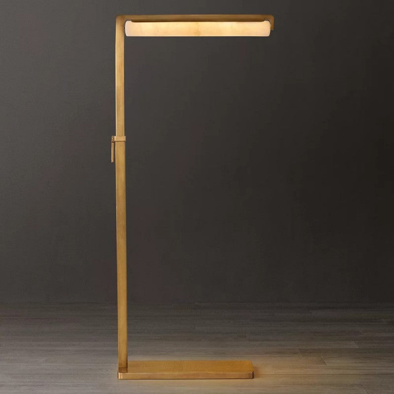 Audubon Alabaster Task Floor Lamp 51"H