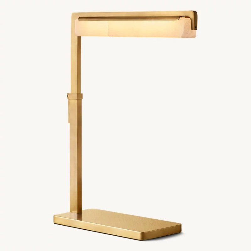 Audubon Alabaster Task Table Lamp 18"H