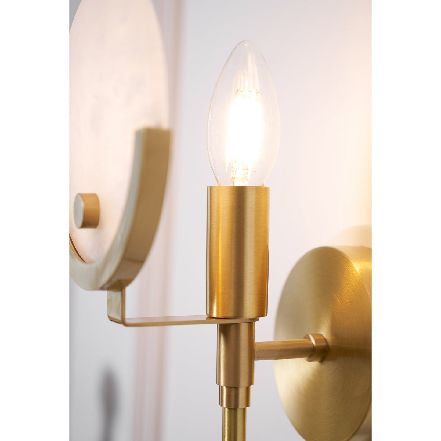 Ava Brass Alabaster Sconce