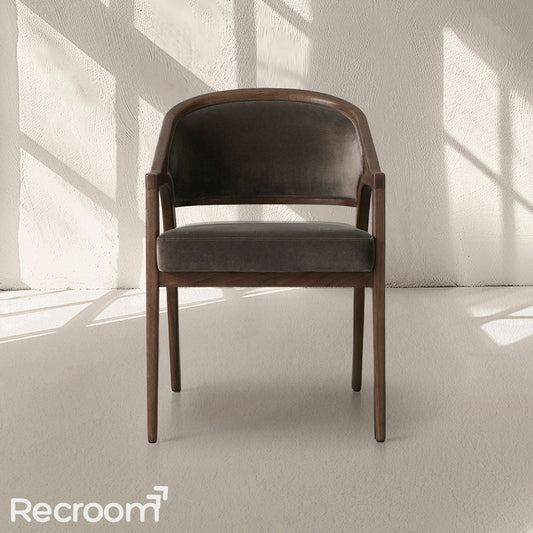 Artmee Upholstered Back Dining Arm Chair