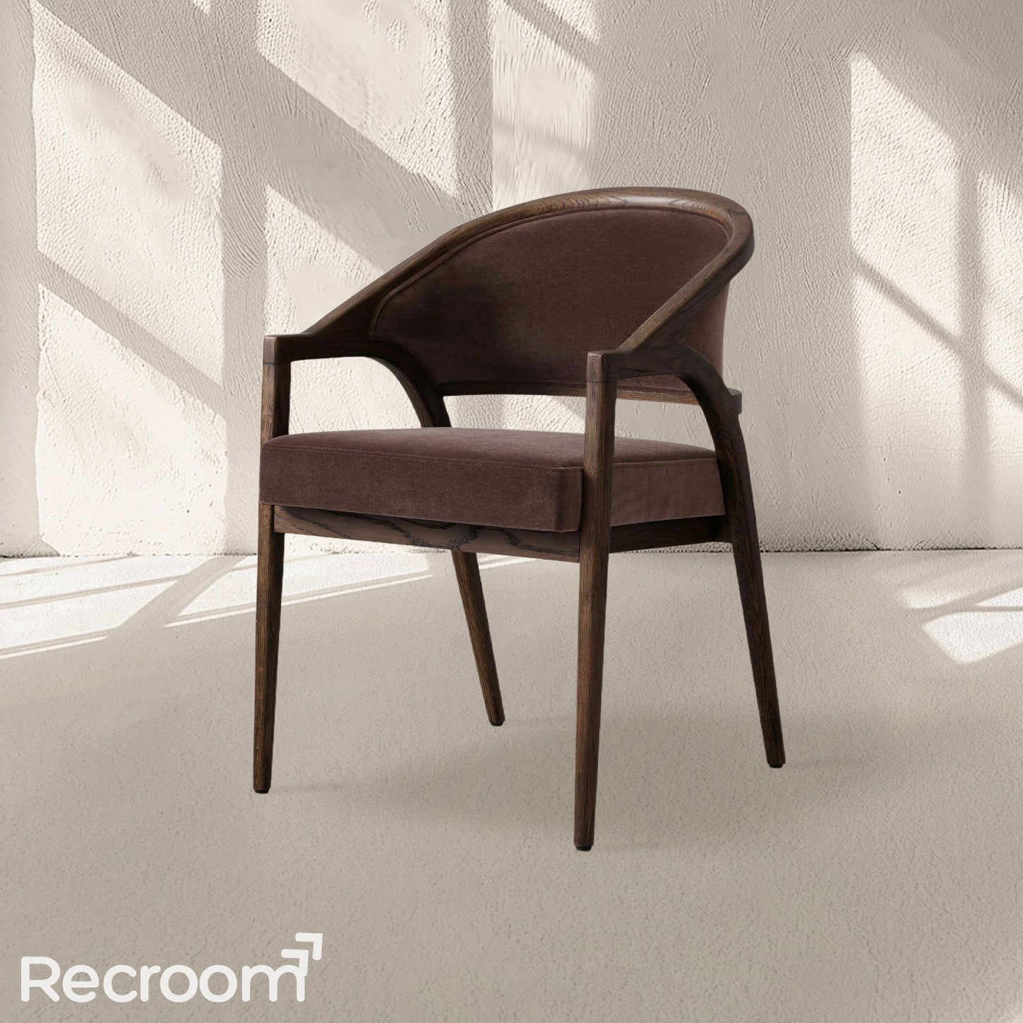 Artmee Upholstered Back Dining Arm Chair