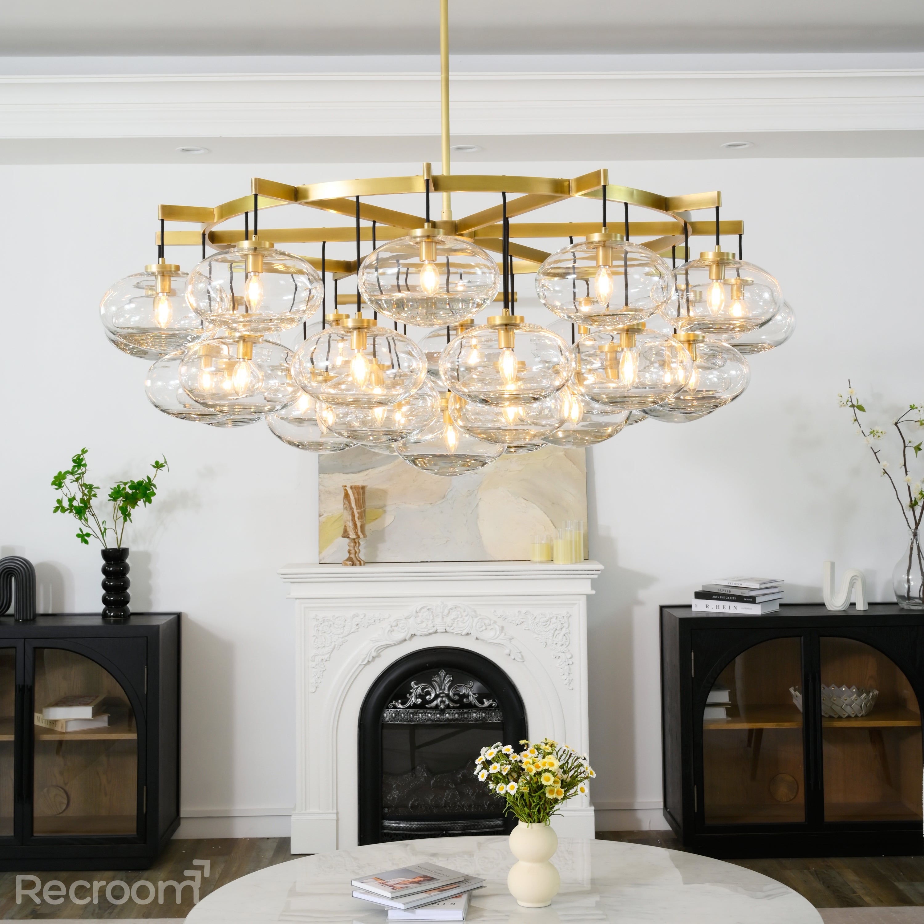 Cabretten Clear Glass Round Chandelier 60"