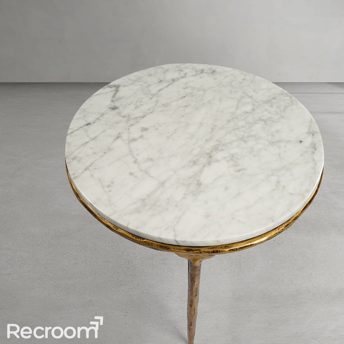 Thaddeo Marble Round Side Table 3 Leg