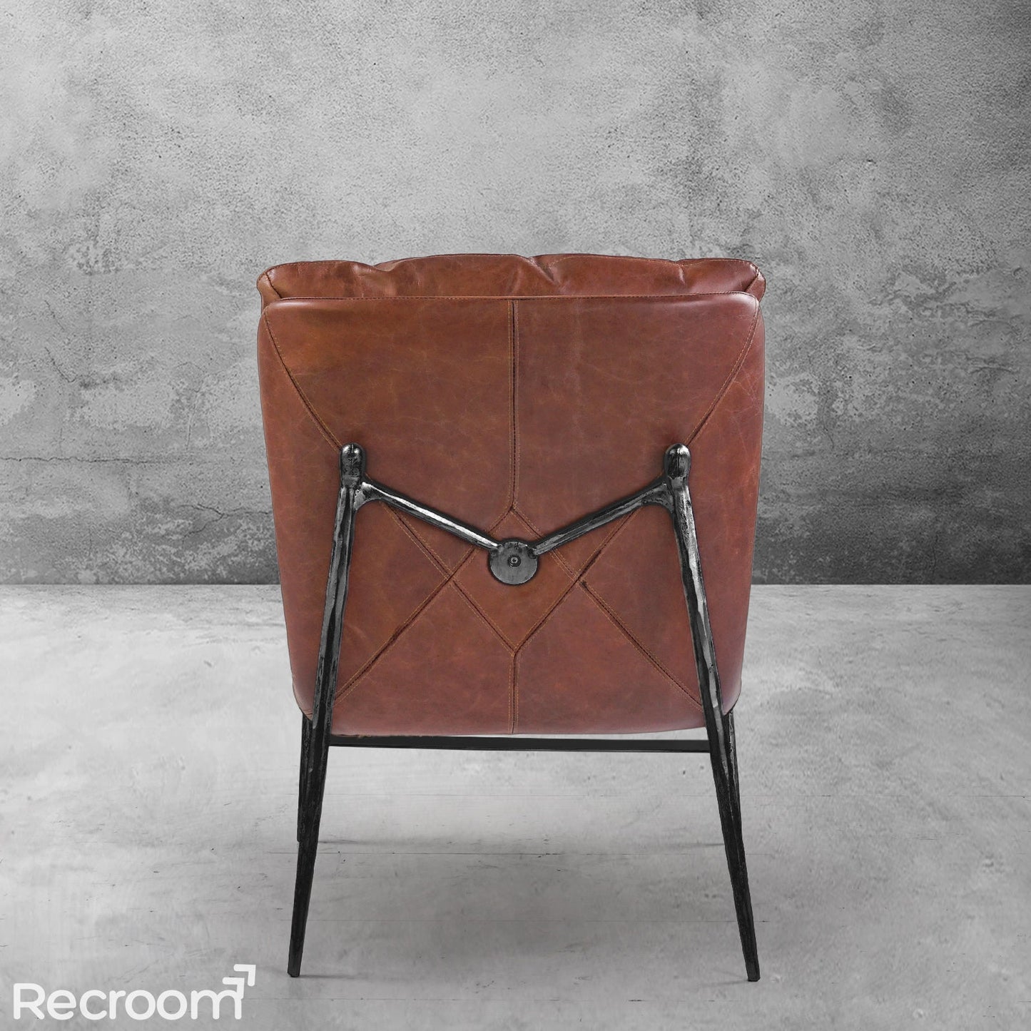 Thaddeo Vintage Leather Armrest Lounge Chair