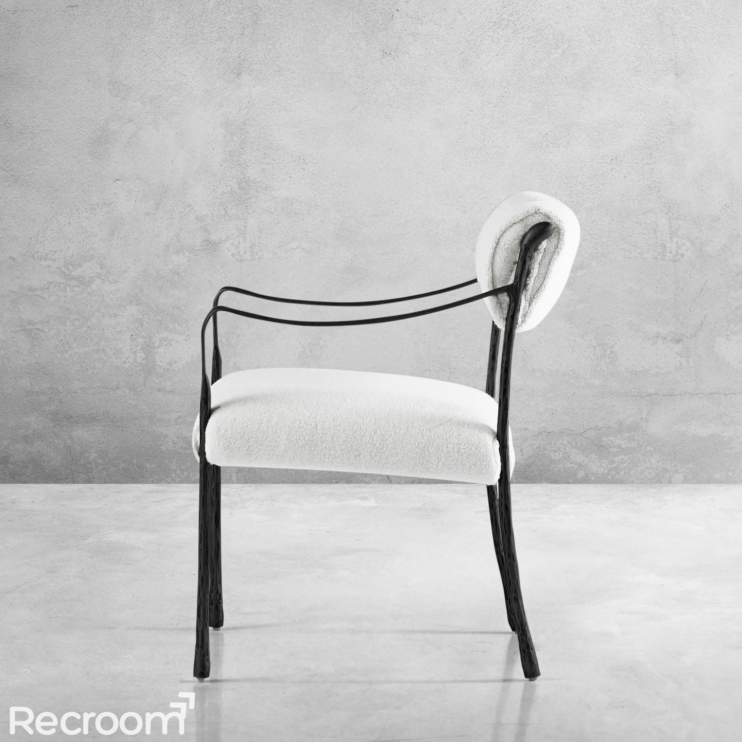 Thaddeo Retro Copper Iron Frame Dining Chair