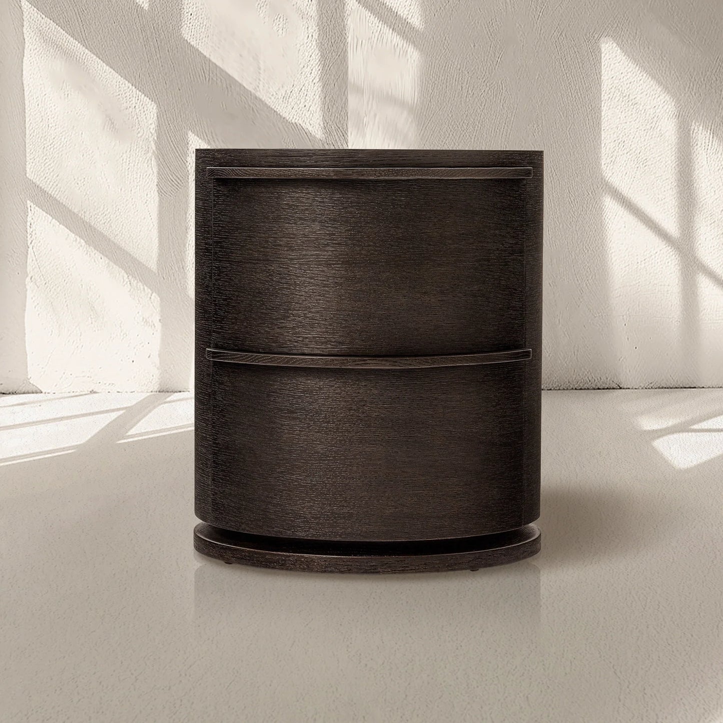 Linet 2-Drawer Round Nightstand