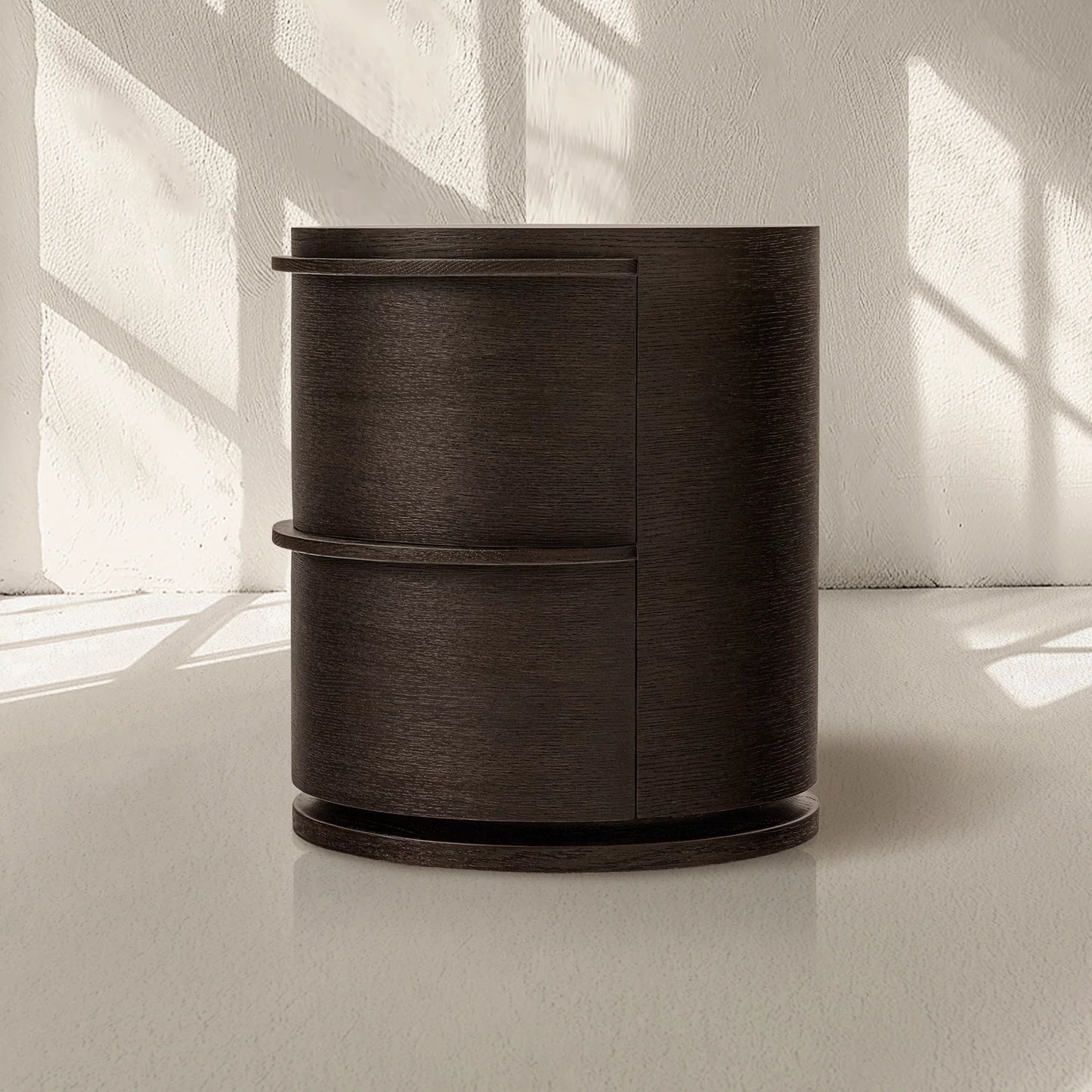 Linet 2-Drawer Round Nightstand