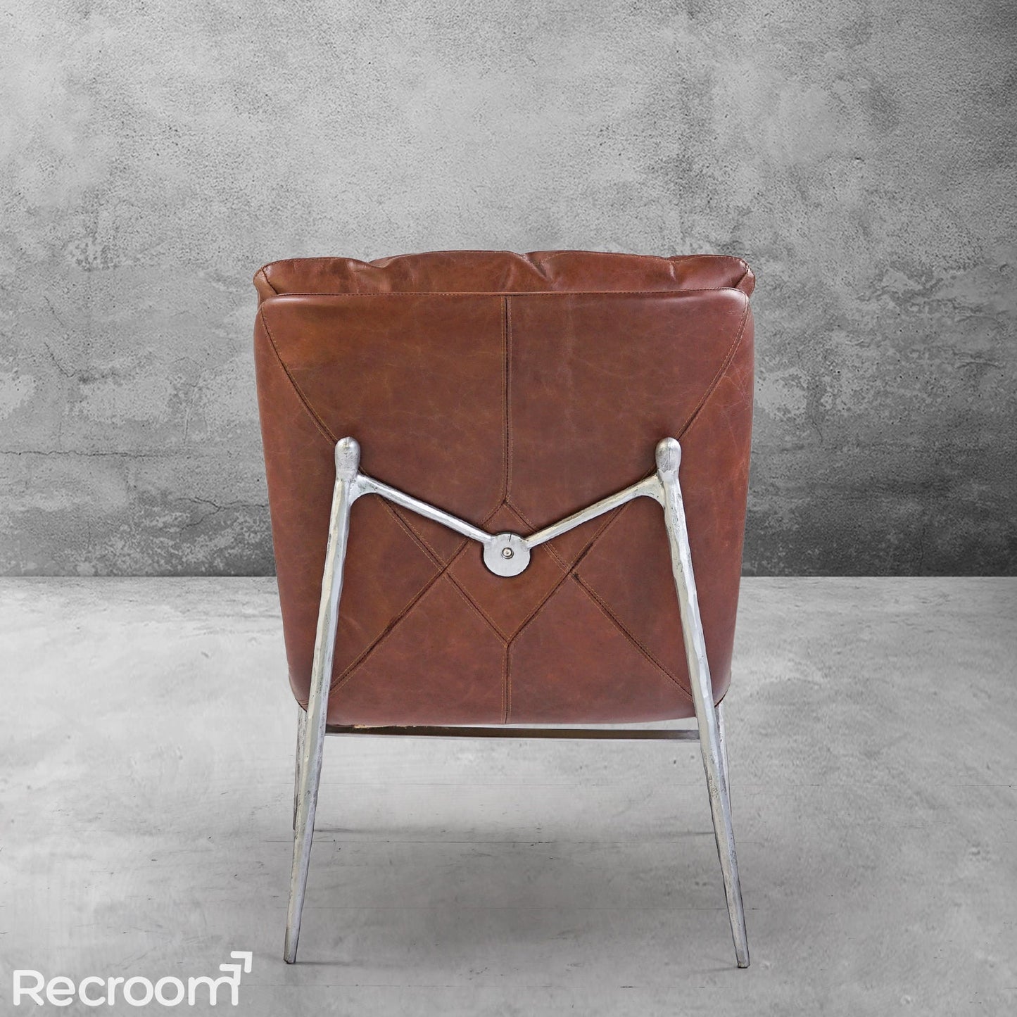 Thaddeo Vintage Leather Armrest Lounge Chair