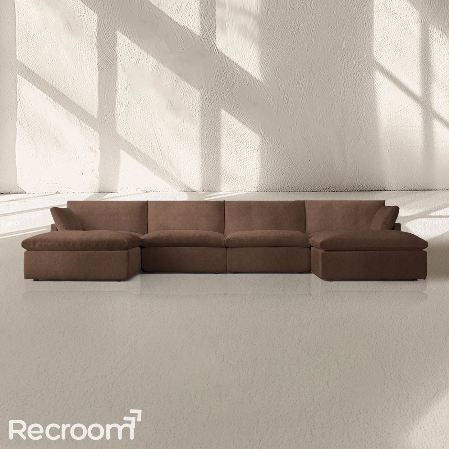 Kloud Modular Track Arm U-Chaise Sectional