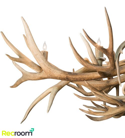 71" Long Antlers Deer 10 Light Oblong Chandelier