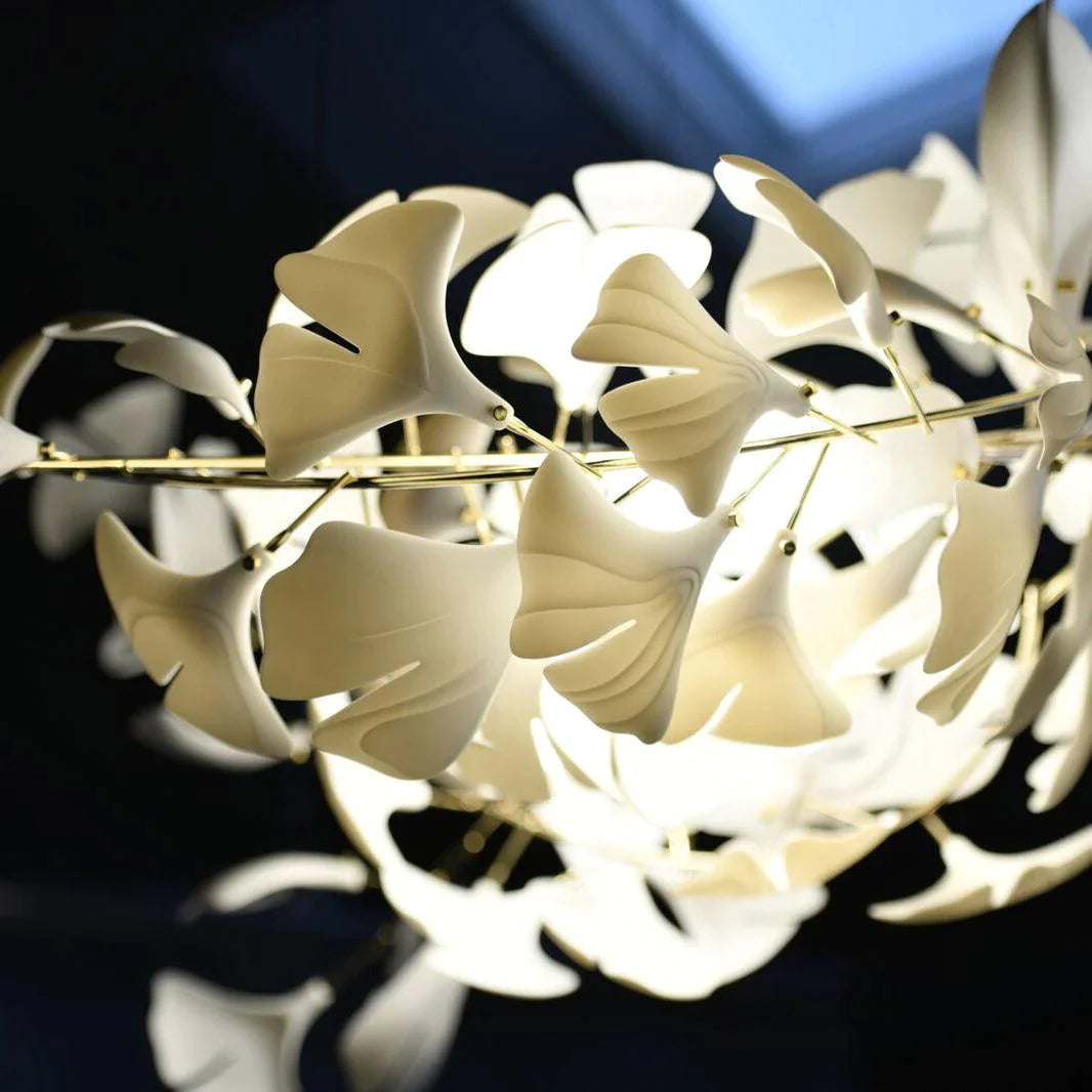 Ceramic Ginkgo B Chandelier