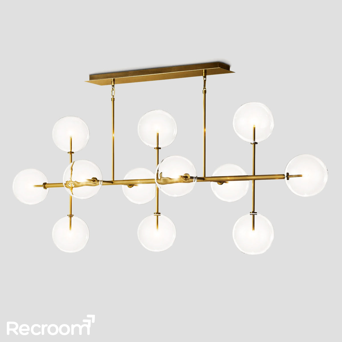 Glass Global Mobile Linear Chandelier 72''