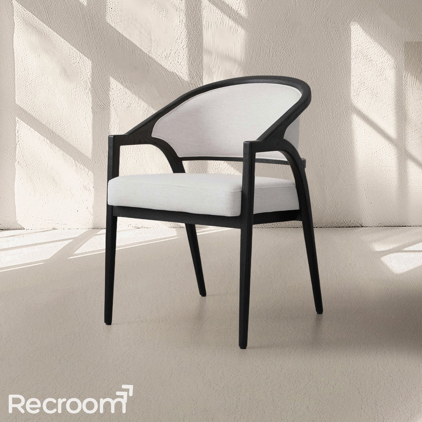 Artmee Upholstered Back Dining Arm Chair