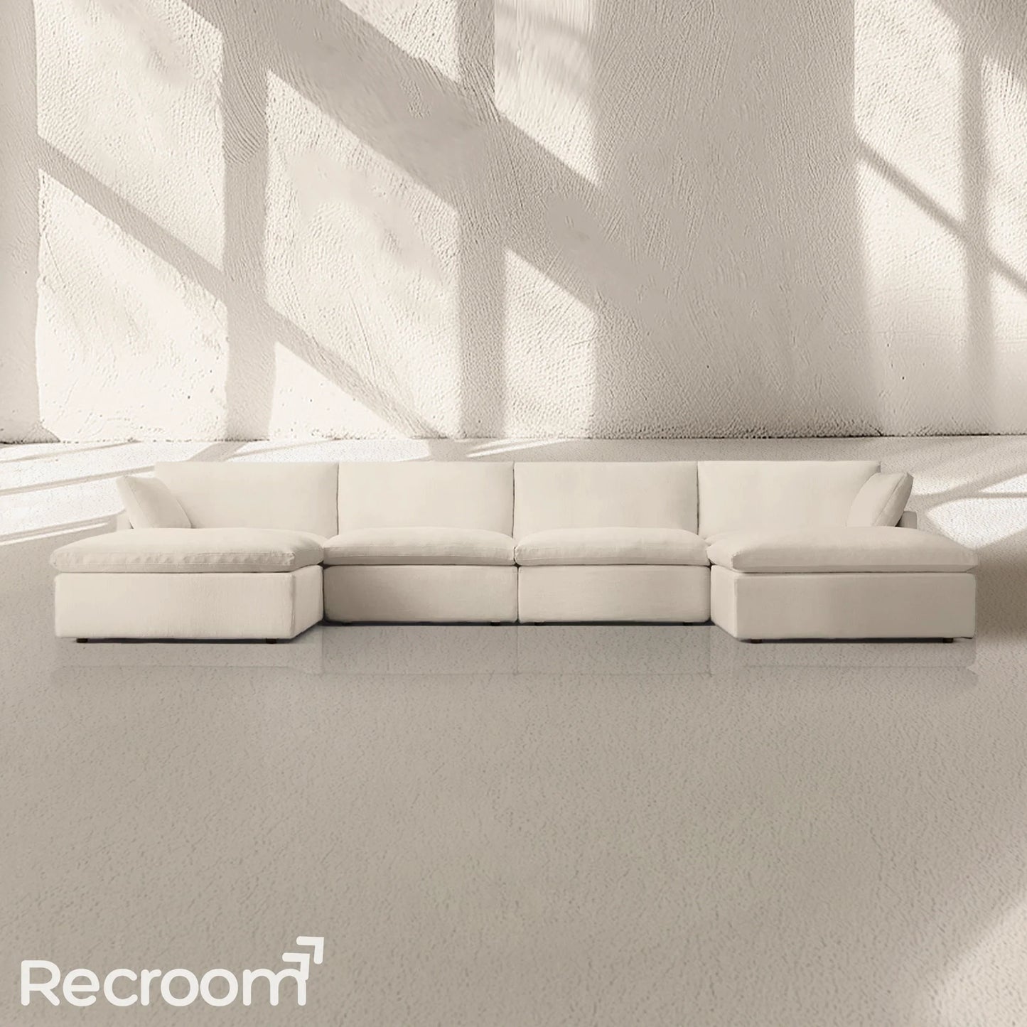 Kloud Modular Track Arm U-Chaise Sectional