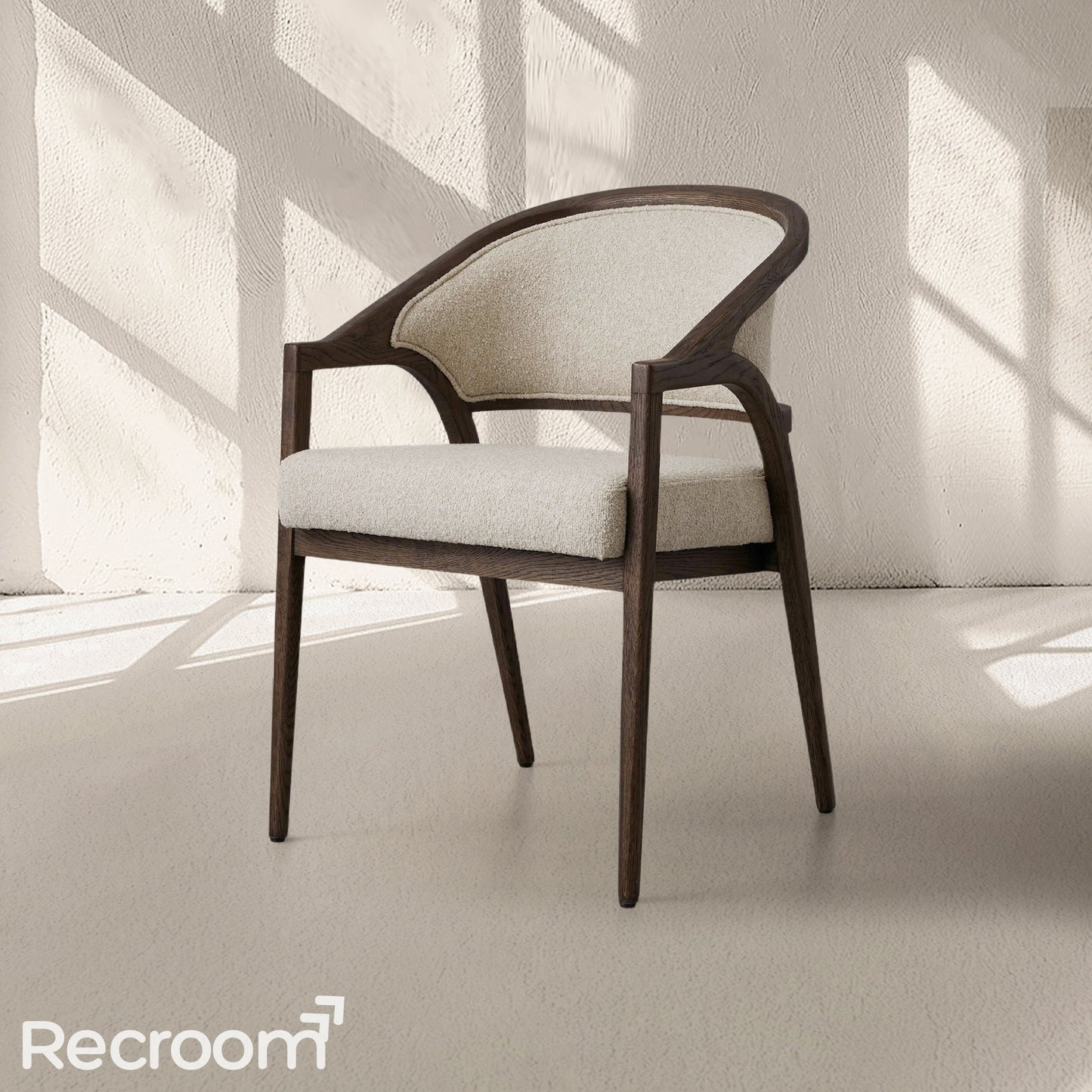 Artmee Upholstered Back Dining Arm Chair