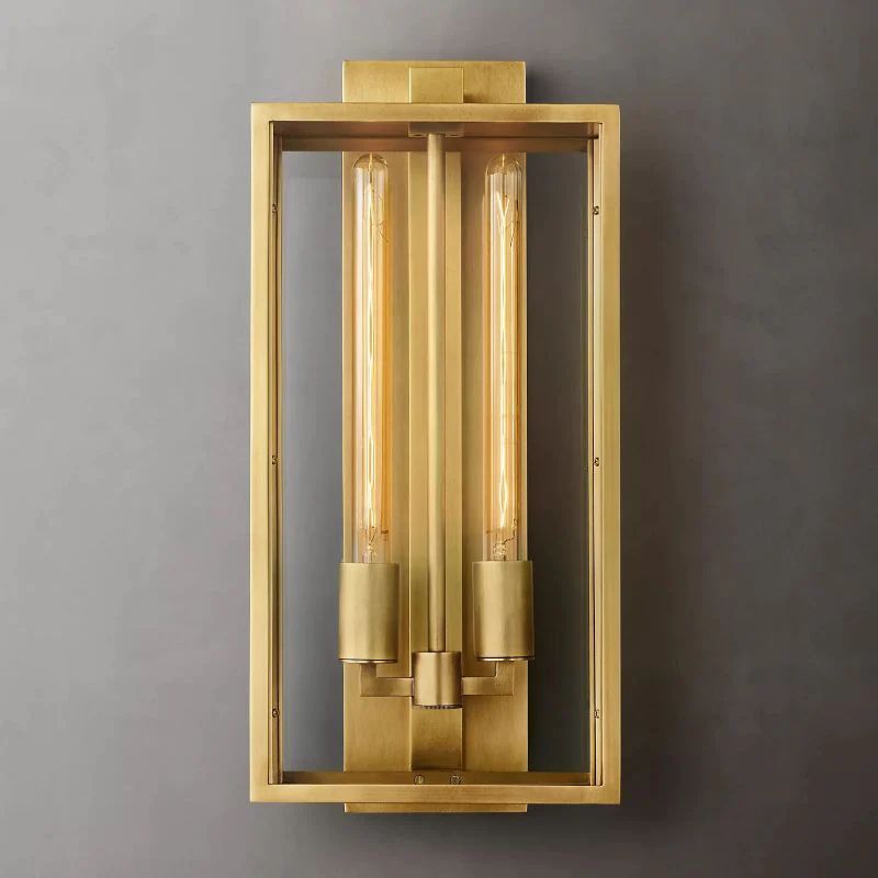 Backman Outdoor Square Lantern Bedroom Wall Sconce 28"