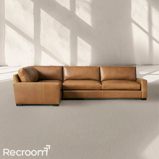 Rellington Leather Two-Piece Sectional