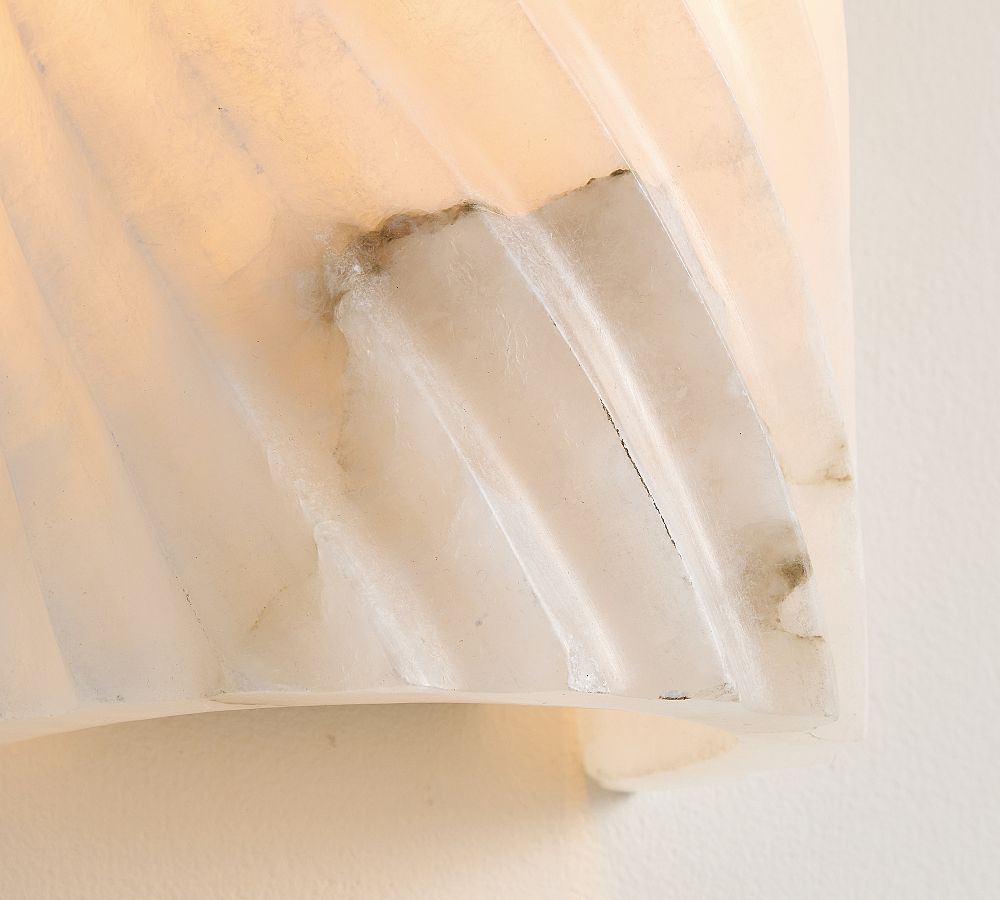 Amalia Alabaster Fluted Sconce (15")