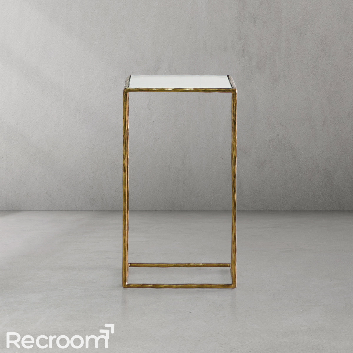 Thaddeo Glass C-Shaped Side Table