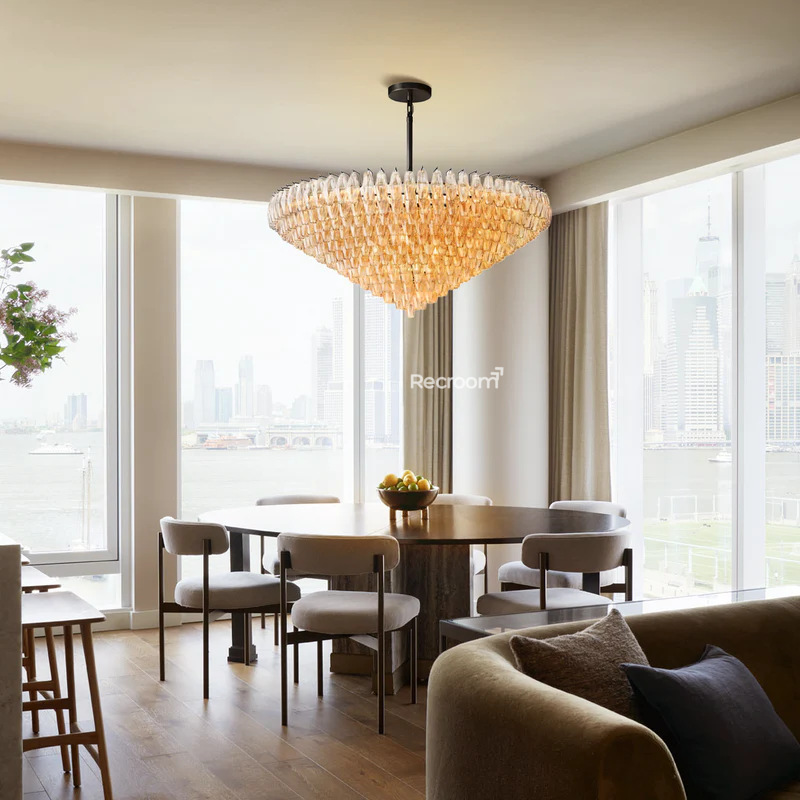 Chia Round Tired Chandelier 62"