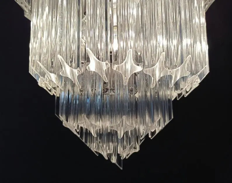 Murano Chandelier – 112 prisms – Transparent