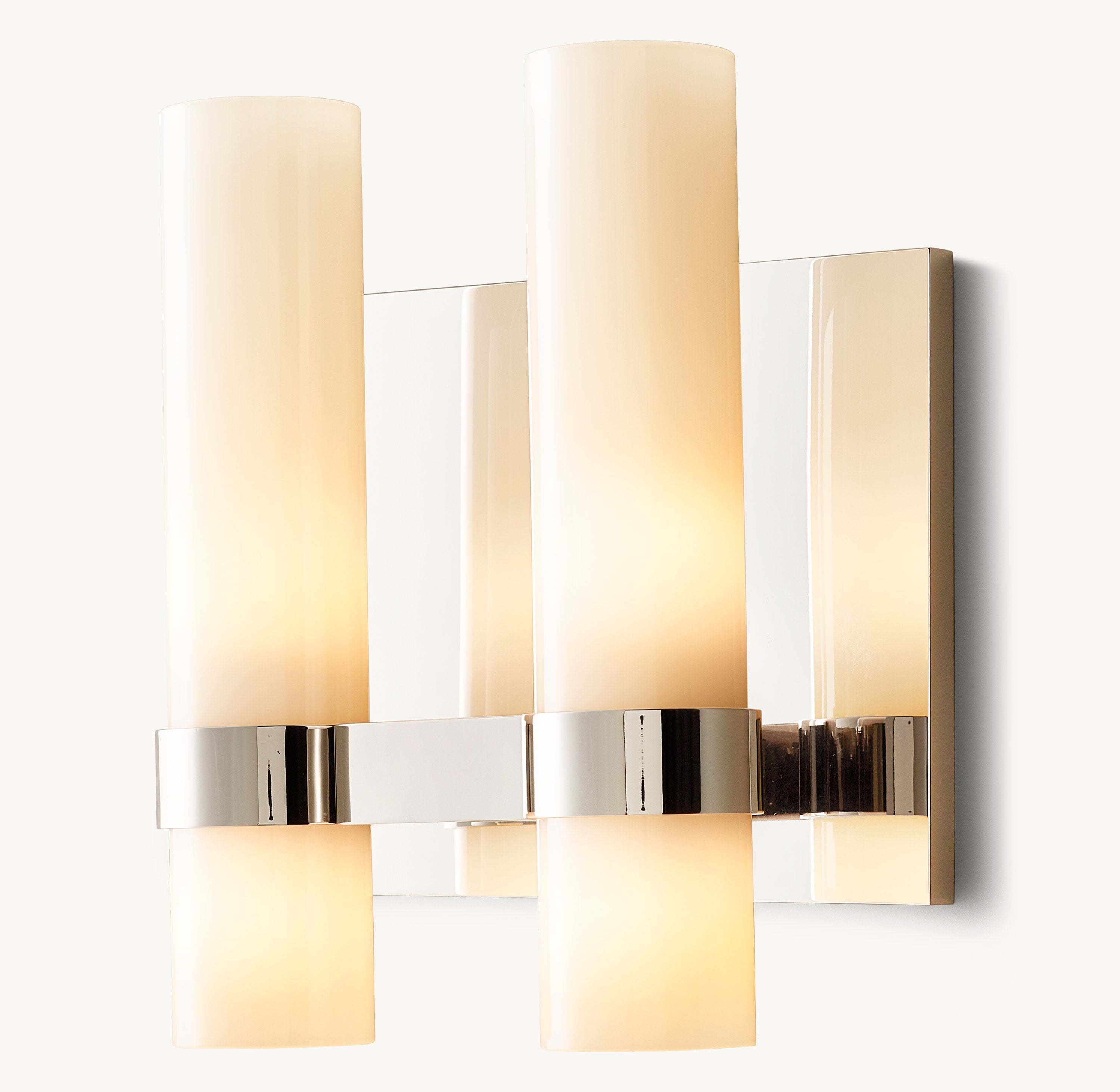 Ravelle Milk Glass Double Sconce