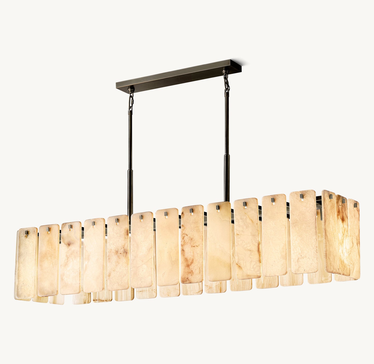 Calamette Onyx Rectangular Chandelier 72"