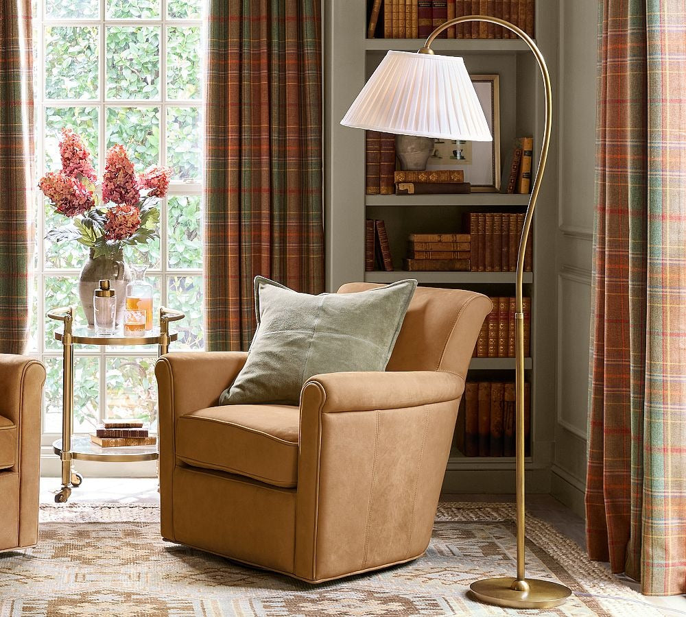 Baylor Pleated Shade Task Floor Lamp 64"