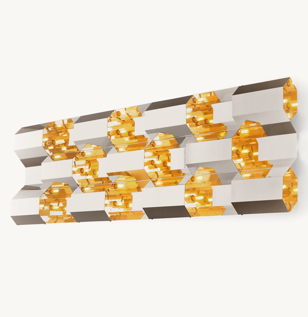 Modernist Grid Grand Sconce