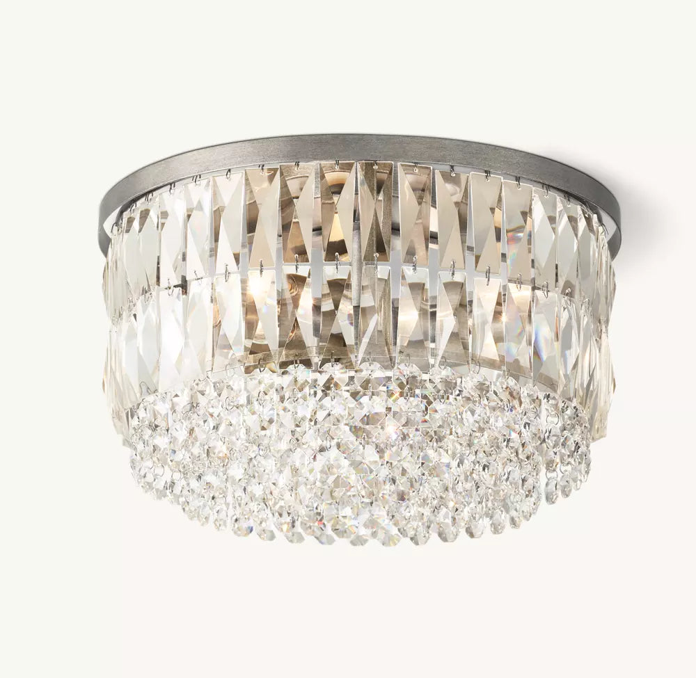 Portia Crystal Flushmount 16"D